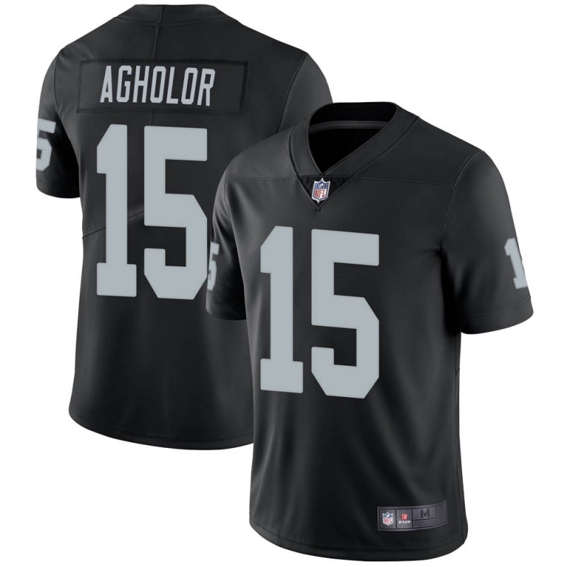 Men's Las Vegas Raiders #15 Nelson Agholor Black Vapor Untouchable Limited Stitched NFL Jersey